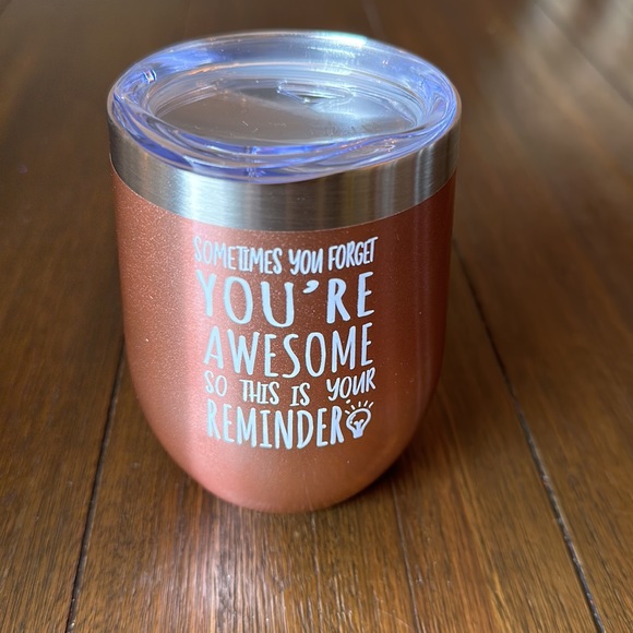 New Wine/coffee tumbler rose gold in color - Picture 6 of 6